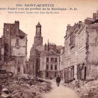 Saint-Quentin (Aisne) CPA 1914, la rue Saint André