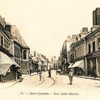 Saint-Quentin (Aisne) CPA la rue Saint Martin