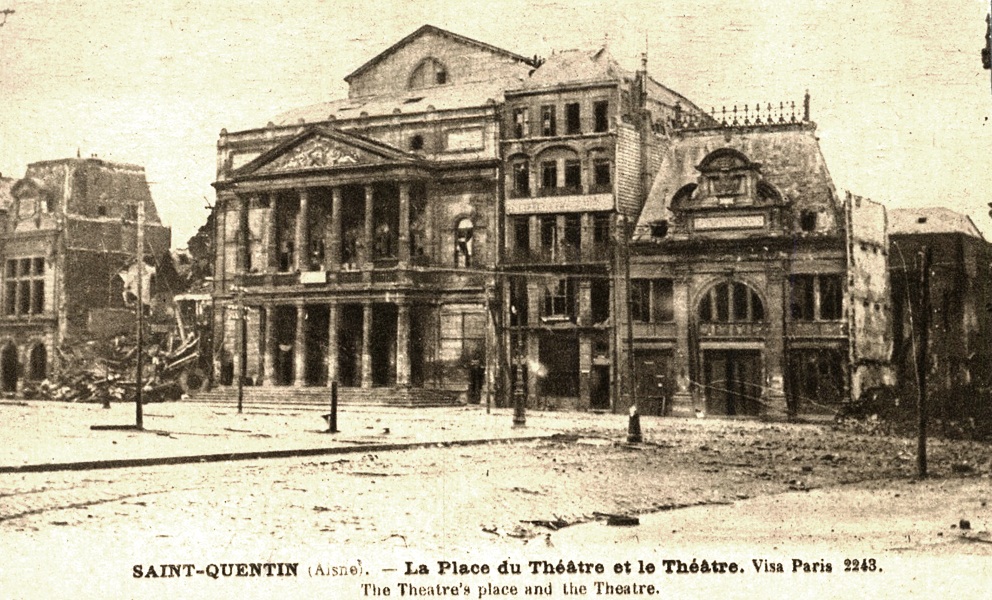 Saint-Quentin (Aisne) CPA 1914, le Théâtre