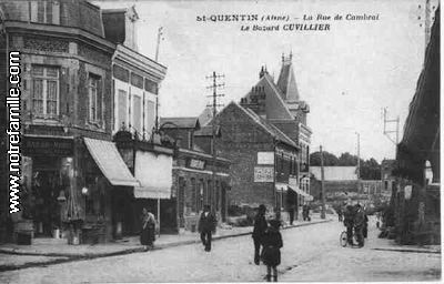 Saint Quentin (Aisne) CPA la rue de Cambrai