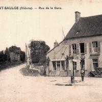 La rue de la Gare CPA