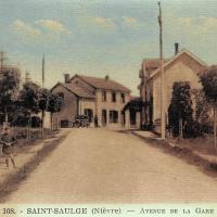 La rue de la Gare CPA