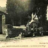 La fontaine de la Vierge (cpa)