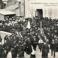 Sallertaine (Vendée) L'église Saint Martin ancienne en 1912 CPA
