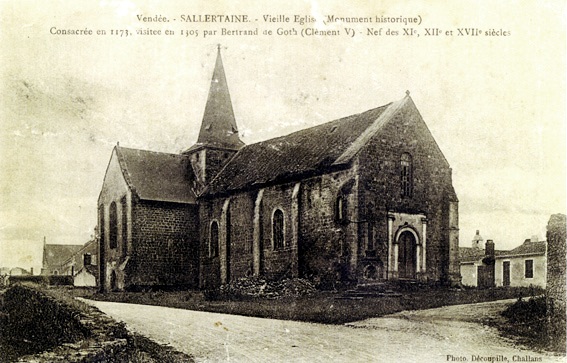 Sallertaine (Vendée) L'église Saint Martin ancienne CPA