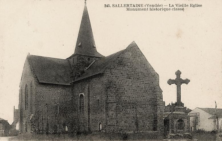 Sallertaine (Vendée) L'église Saint Martin ancienne CPA 