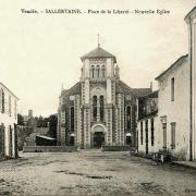 Sallertaine (Vendée) L'église Saint Martin nouvelle en 1912 CPA