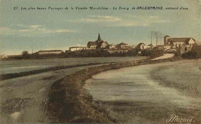 Sallertaine (Vendée) Vue générale CPA