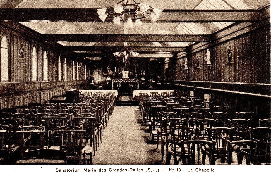 Les Grandes-Dalles, la chapelle du sanatorium marin CPA