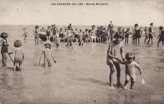 Les Grandes-Dalles, la baignade  CPA