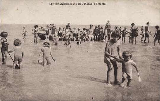 Les Grandes-Dalles, la baignade  CPA