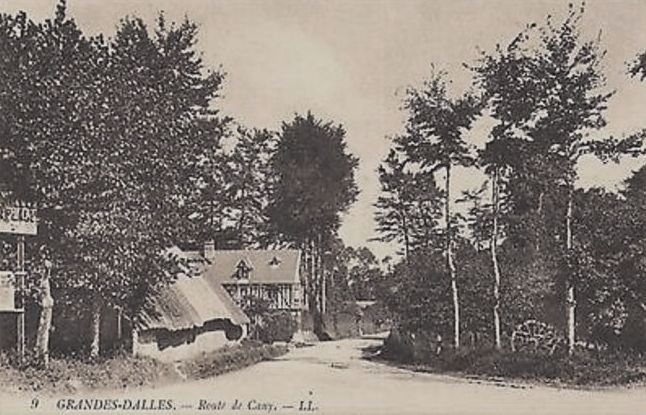 Les Grandes-Dalles, la route de Cany CPA