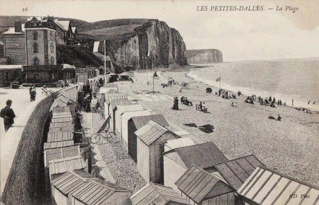 Sassetot le mauconduit seine maritime petites dalles la plage et les cabines cpa