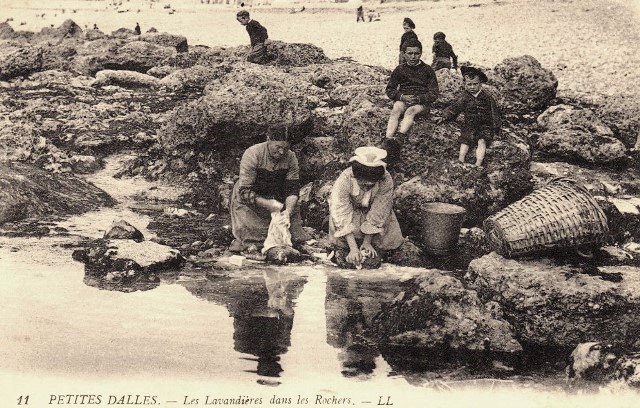 Sassetot le mauconduit seine maritime petites dalles lavandieres cpa