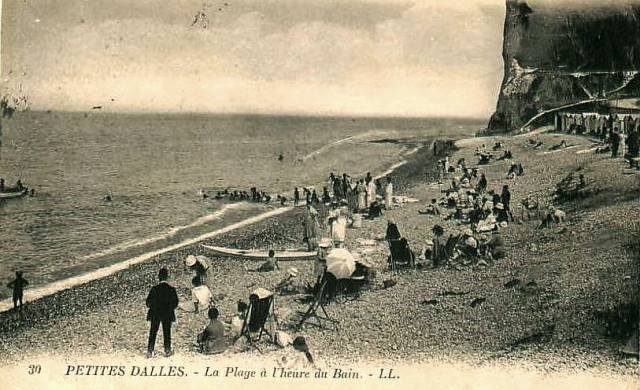 Sassetot le mauconduit seine maritime petites dalles, la plage CPA