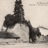 La tour de l'Auxois et les anciens remparts CPA