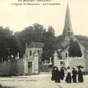 Saulieu (Côte d'Or) Léglise Saint-Saturnin et le cimetière CPA