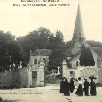 L'église Saint-Saturnin et le cimetière CPA