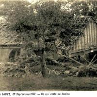Les inondations de 1908, ruines du casino (cpa)