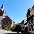 Schnersheim 67 l eglise saint etienne et la place
