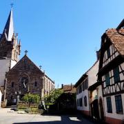 Schnersheim 67 l eglise saint etienne et la place