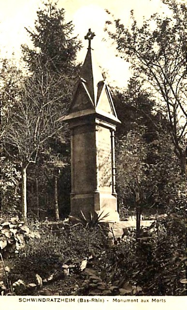 Schwindratzheim 67 le monument aux morts cpa