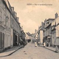 Sens (89) La rue Alsace-Lorraine CPA