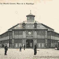 Sens (89) Le marché couvert CPA