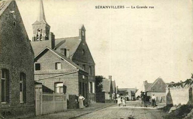 Seranvillers forenville 59 la grande rue de seranvillers cpa