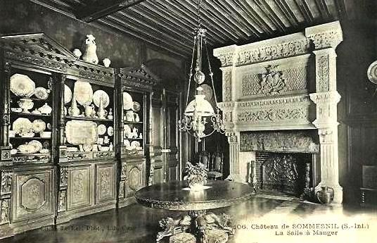 Sommesnil seine maritime chateau la salle a manger cpa