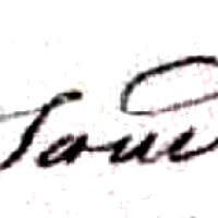 Soudan Antoine Prudent (1822/1881), sa signature en 1850