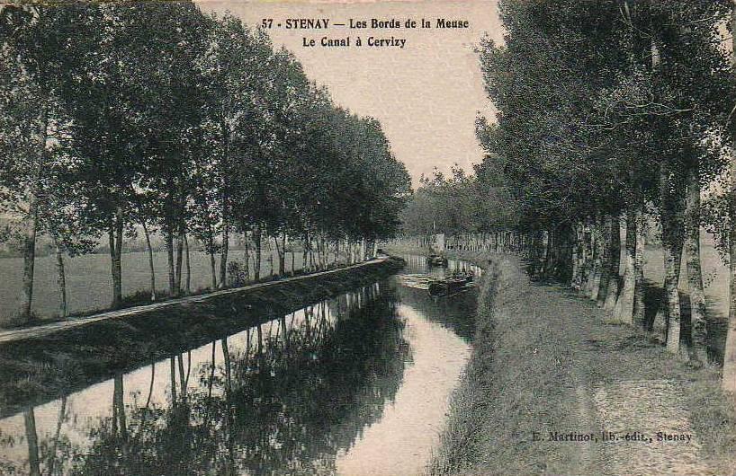 Stenay (Meuse) Cervisy, le canal CPA