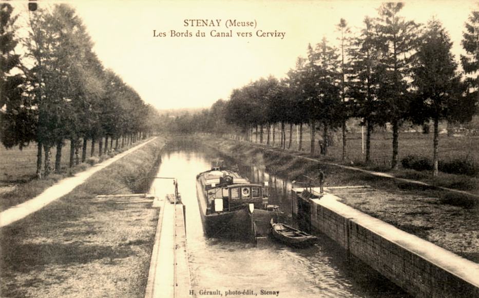 Stenay (Meuse) Cervisy, le canal CPA