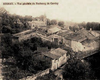 Stenay (Meuse) Cervisy, vue générale CPA