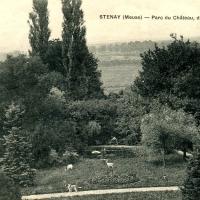 Stenay (Meuse) Le château des Tilleuls, jardin