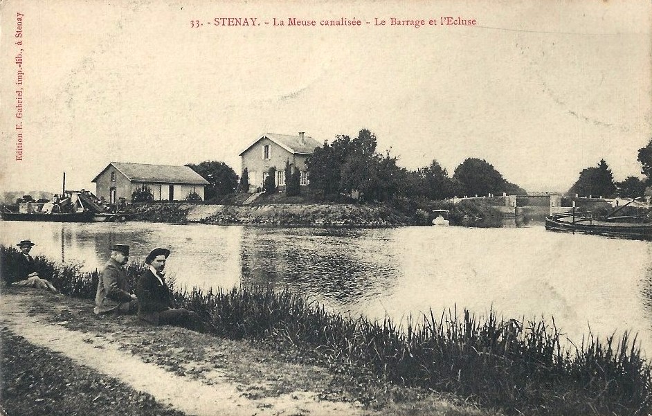Stenay (Meuse) La Meuse et le canal CPA