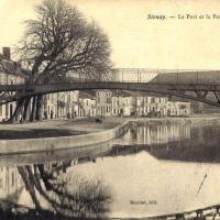 Stenay (Meuse) La passerelle et le pont CPA
