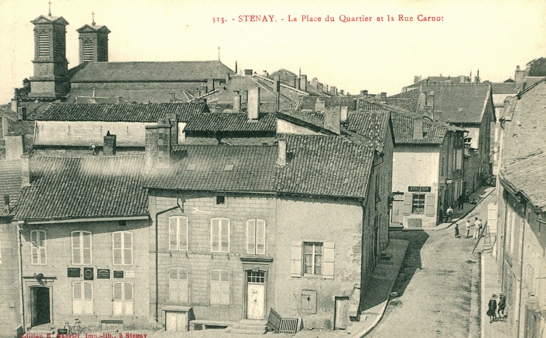 Stenay (Meuse) La rue Carnot CPA