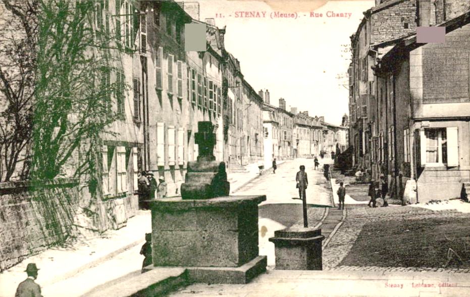 Stenay (Meuse) La rue de Chanzy CPA