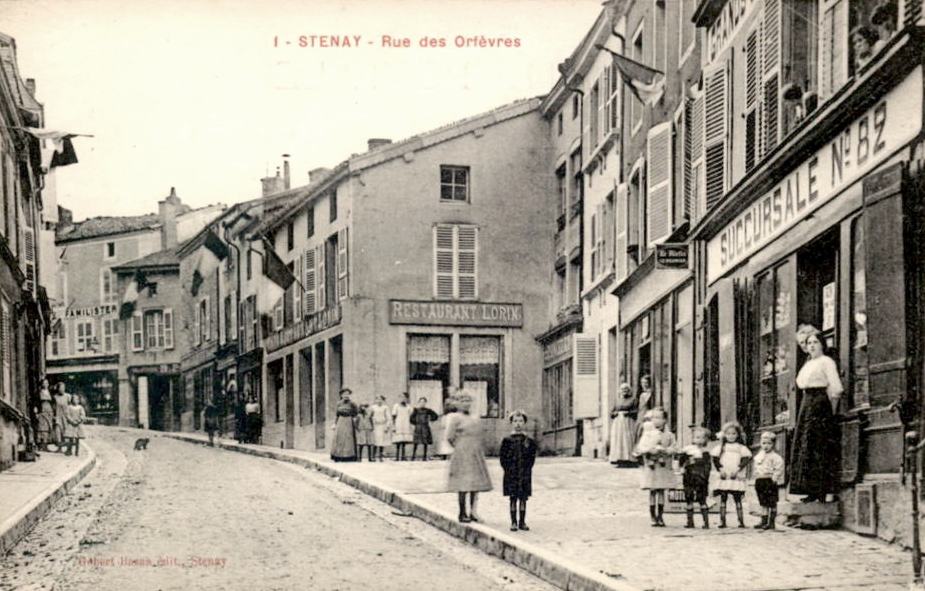 Stenay (Meuse) La rue des Orfèvres CPA
