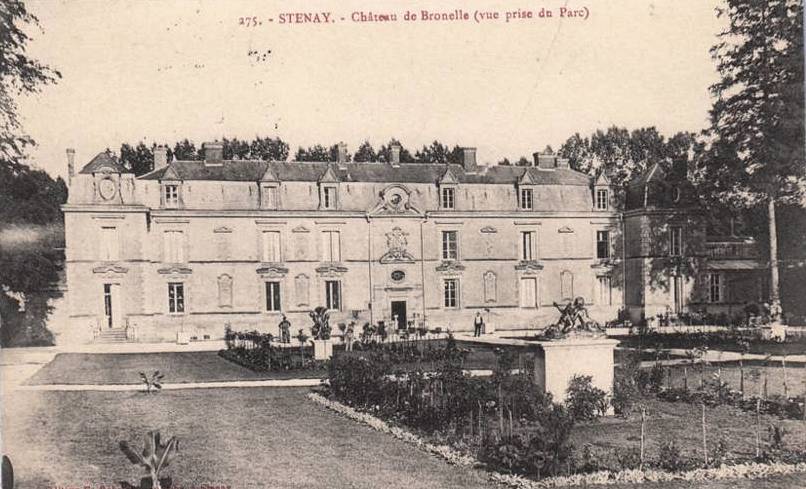 Stenay (Meuse) Bronelle, le château vu du parc CPA