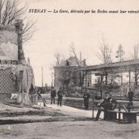 Stenay (Meuse) Pendant la guerre, la gare CPA