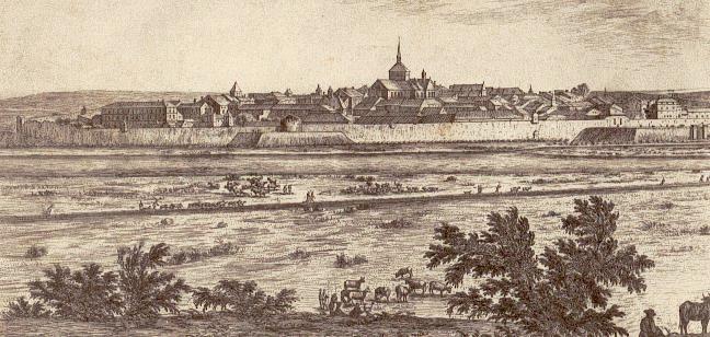 Stenay (Meuse) Profil de la ville en 1670