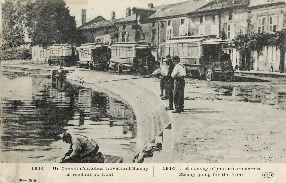 Stenay (Meuse) Pendant la guerre, autobus CPA