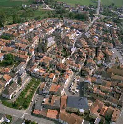 Stenay (Meuse) Vue aérienne 1998