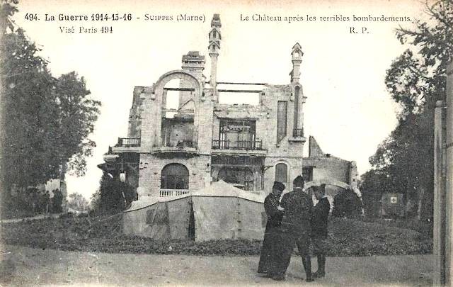 Suippes 51 le chateau 1914 1915 cpa