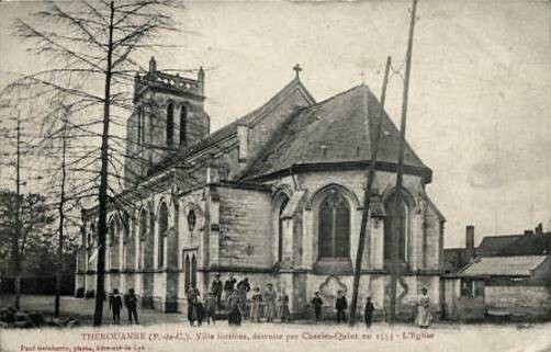 Therouanne pas de calais l eglise cpa