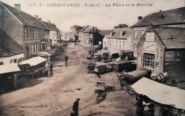 Therouanne pas de calais la place et le marche cpa