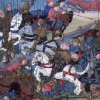 Thierry II, scène de guerre contre son frère en 612