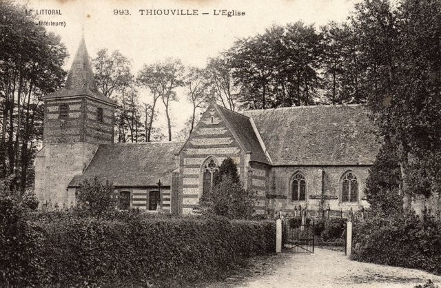 Thiouville seine maritime eglise saint vaast cpa